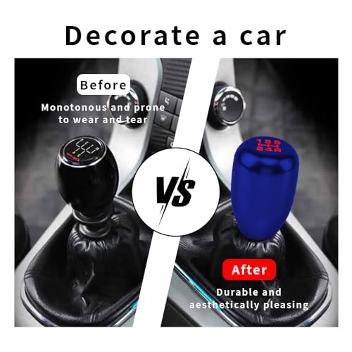 Car Gear Shift Knobs, Manual Gear Shift Knobs Replacement, Universal Car Blue
