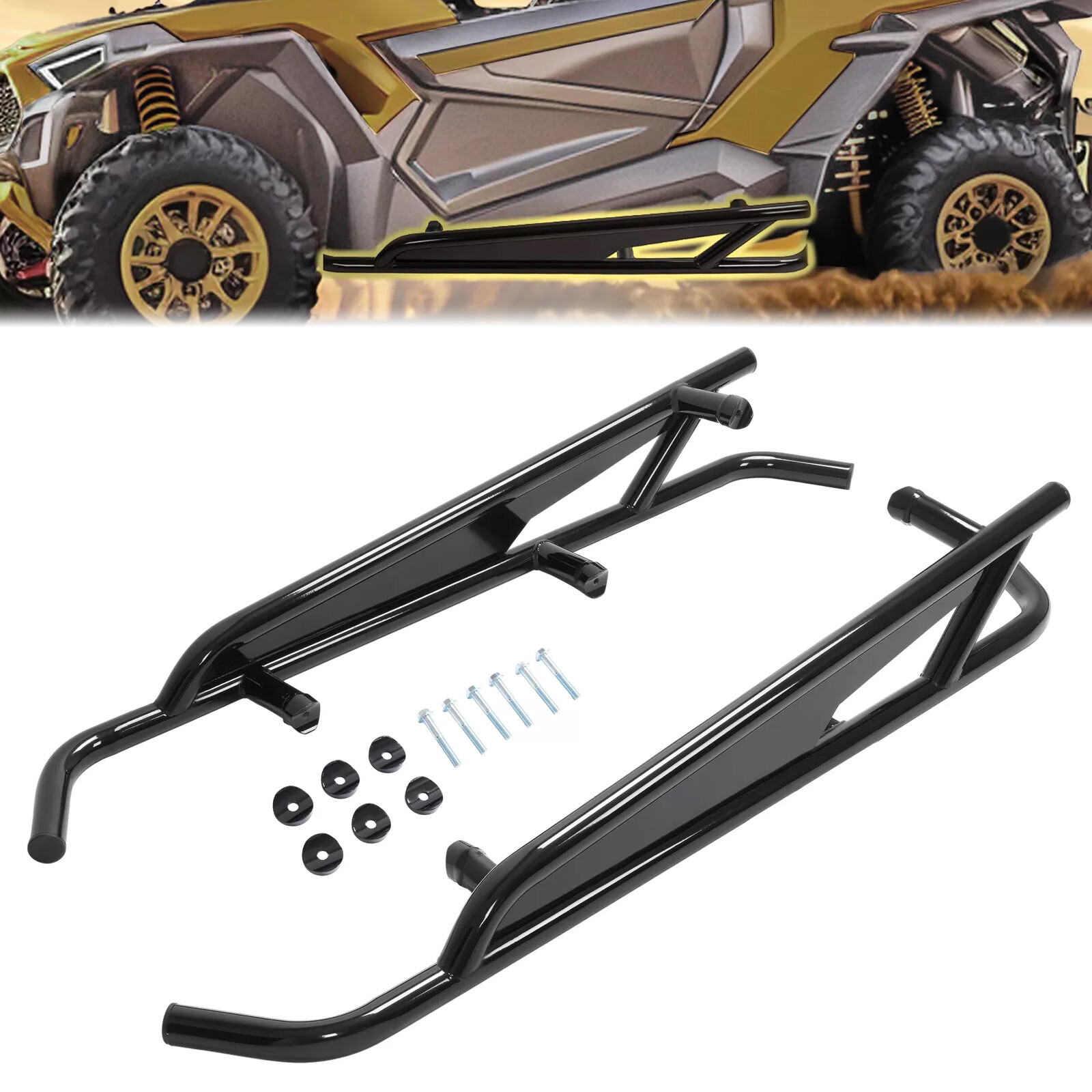 Rock Sliders Tree Kicker Side Nerf Bar For Can Am Maverick X3 2017-2025 2-Seater