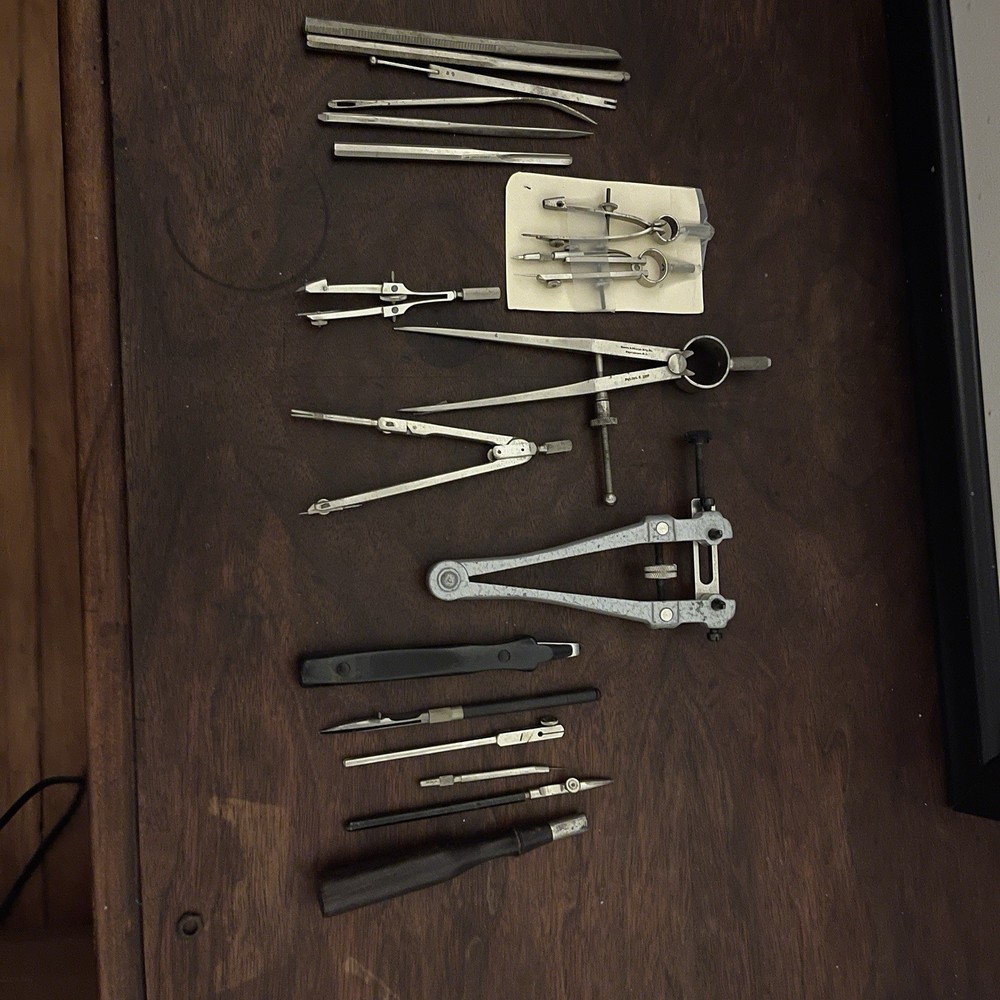 Antique Drafting Tool Set at 1stDibs | antique drafting tools, vintage drafting