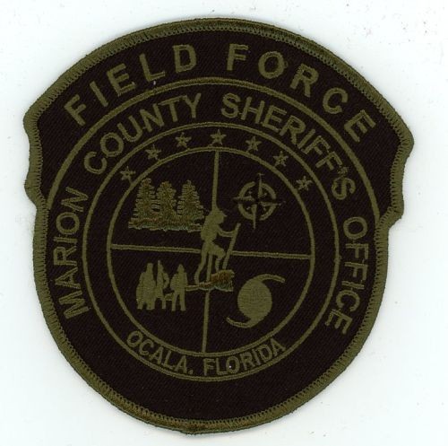 FLORIDA FL MARION COUNTY SHERIFF FIELD FORCE SUBDUED NICE SHOULDER PATCH SHERIFF