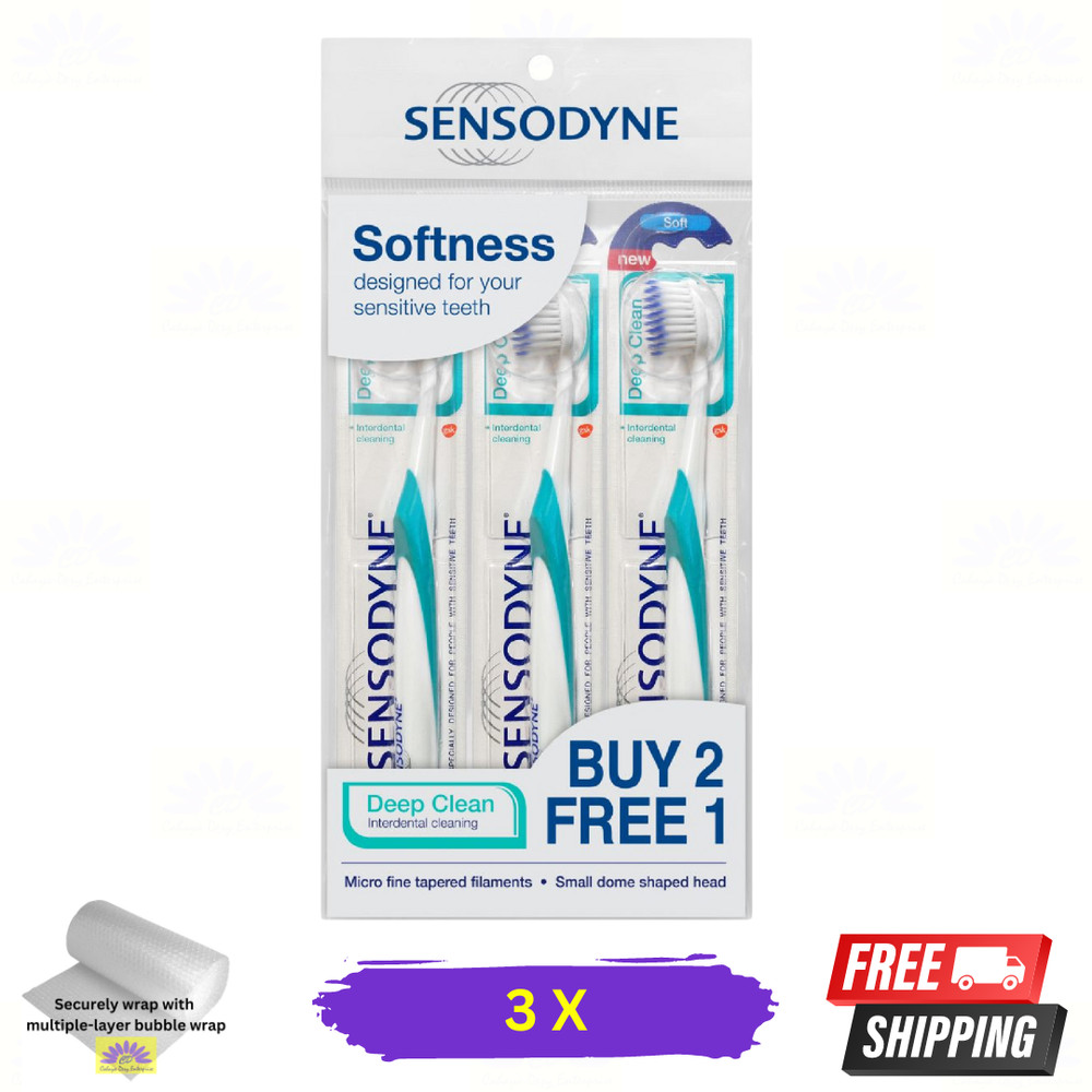3 X Sensodyne Deep Clean Precision Toothbrush SOFT For Sensitive Teeth