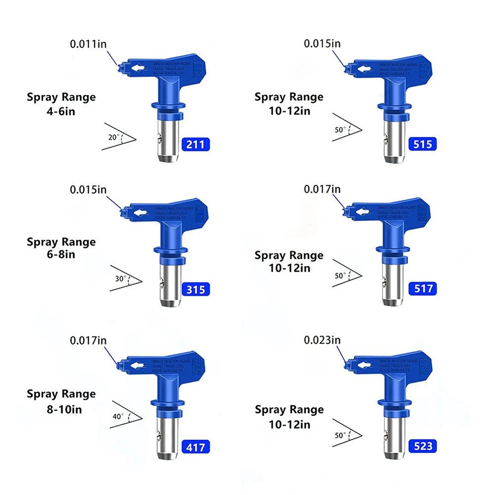 10PCS Airless Nozzle Reverse Spray Tips Nozzle Guards Range 15-30cm
