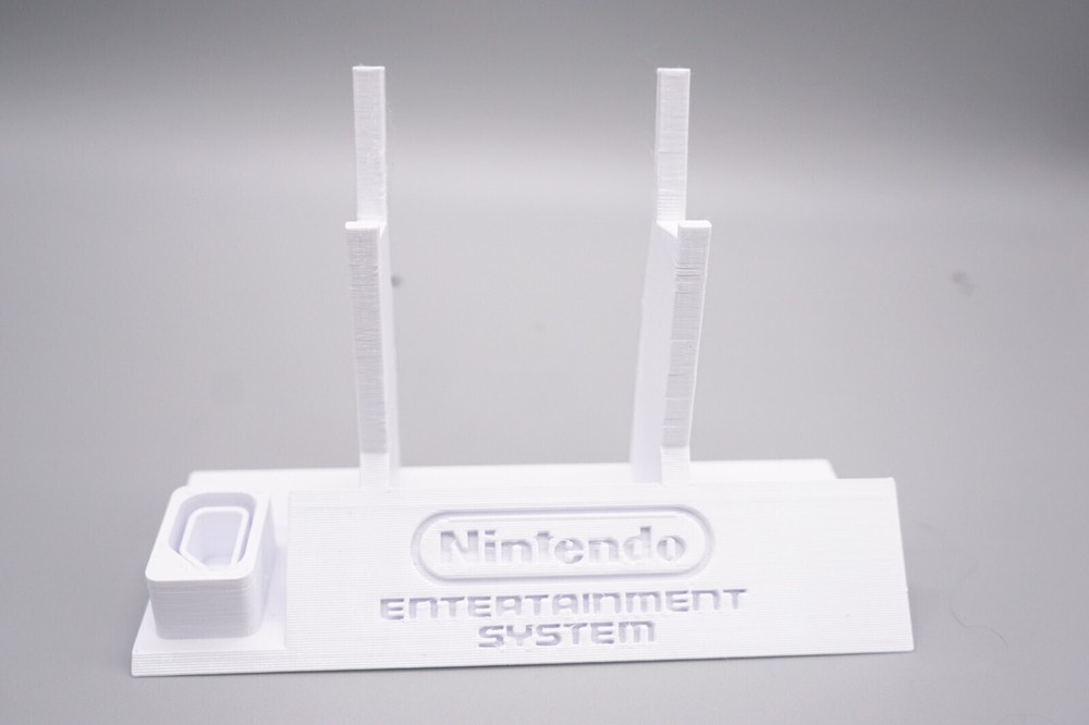 Controller Holder Display for NES Nintendo Entertainment Sys Controllers *White*