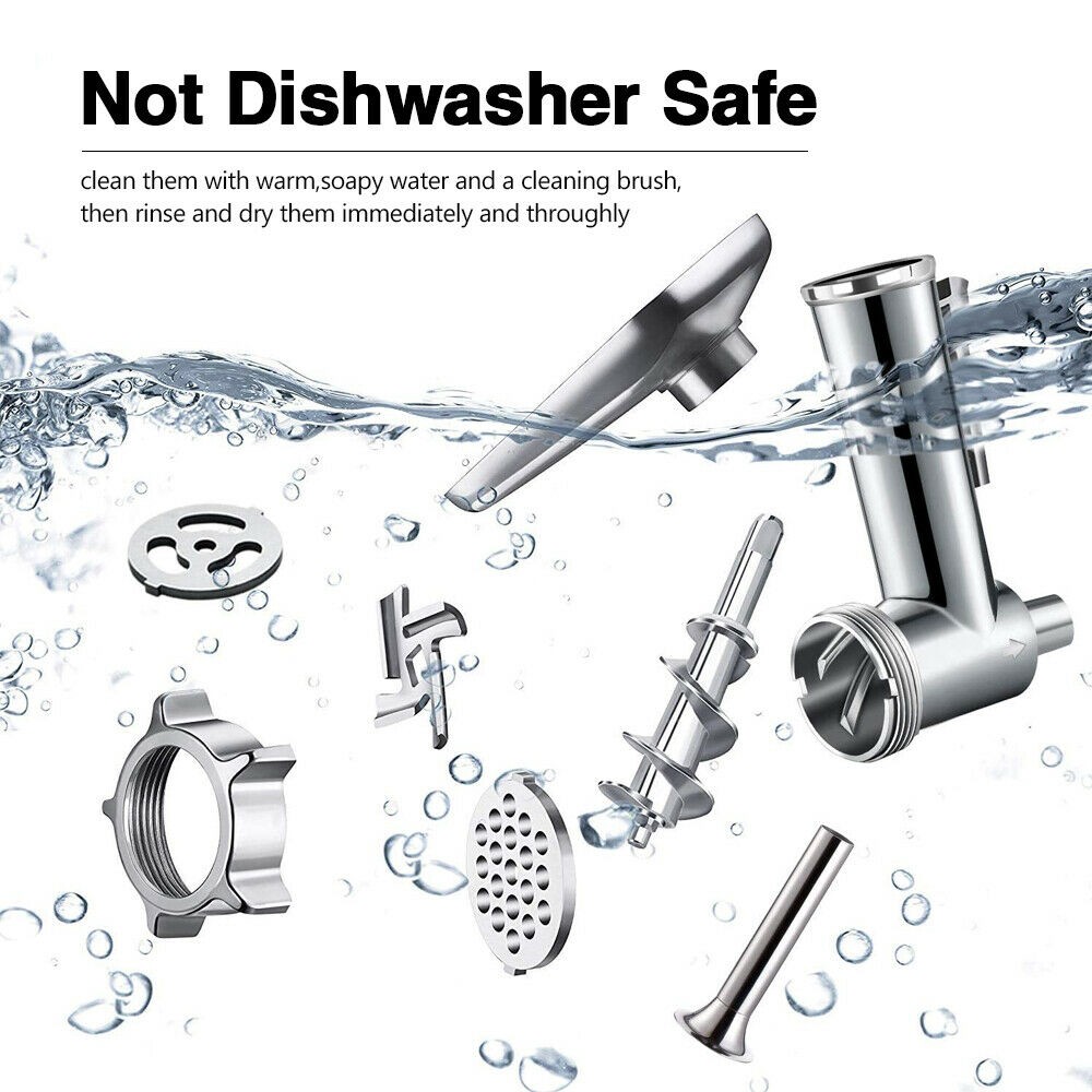 Stainless Steel Meat Grinder Attachment for KitchenAid Mixer Dishwasher Safe