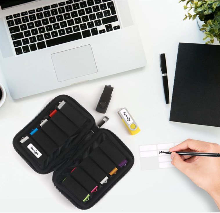 Flash Drive Case USB Storage Case 10 Slots, Portable Thumb Drive USB Holder