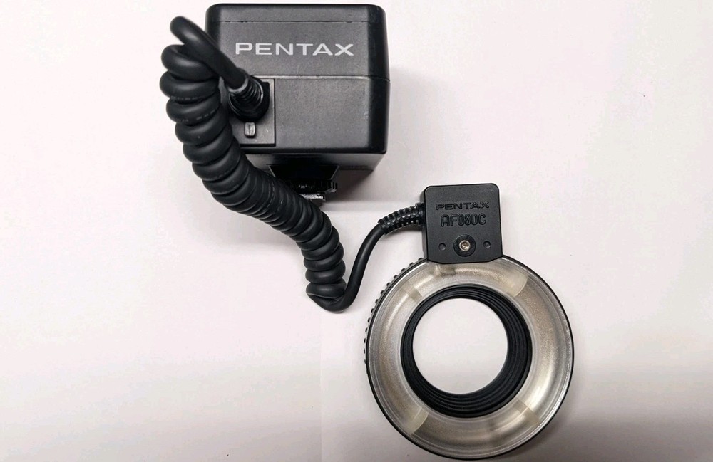Pentax AF 080C Flash, Complete With Control Unit And Cable,Tested, Free Shipping
