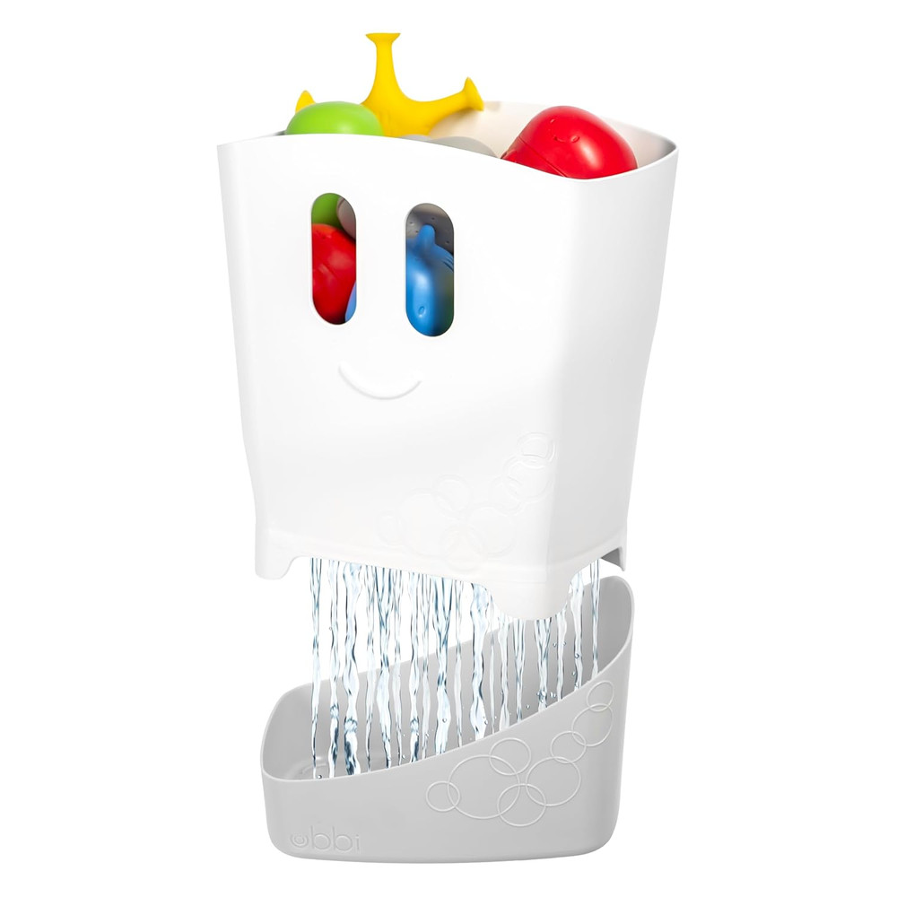 Ubbi Freestanding Bath Toy Organizer Bath Caddy with Removable Drying Rack Bin a