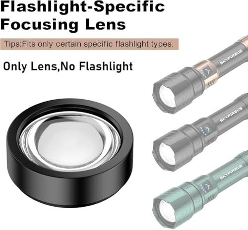 SKYFIRE Rechargeable Flashlight Lens for Flashlight-Lens Only