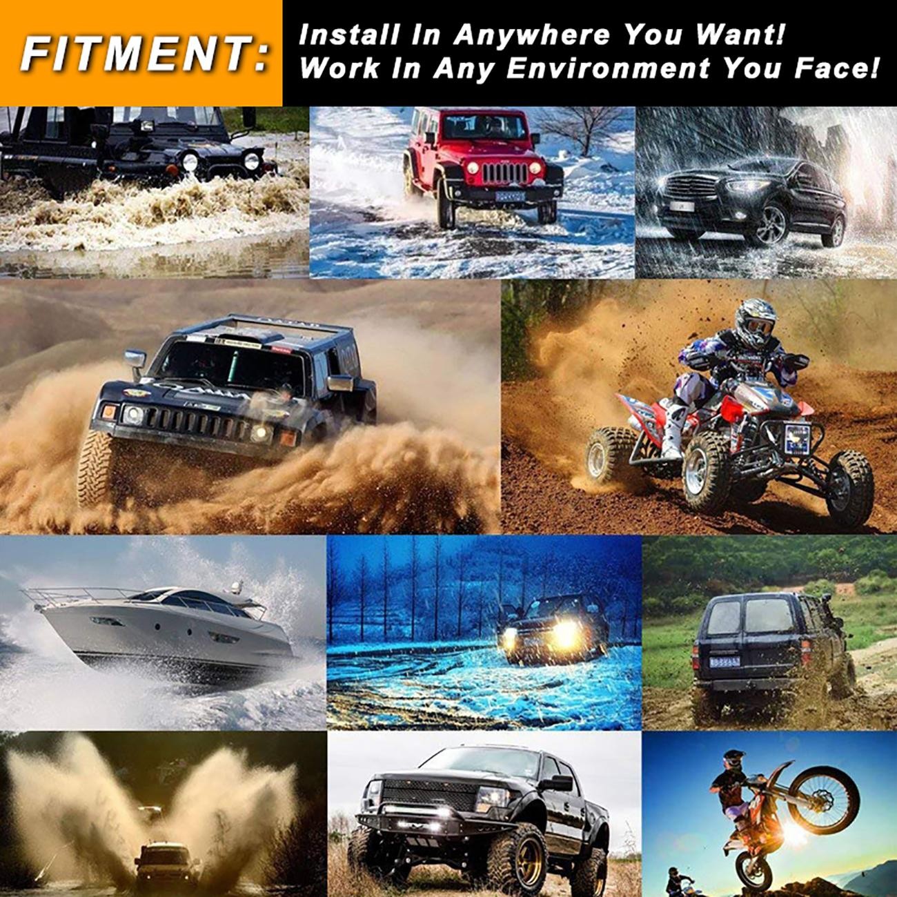 24Pcs White LED Rock Light Pods Underbody Glow Lamp Offroad SUV Pickup Truck UTV