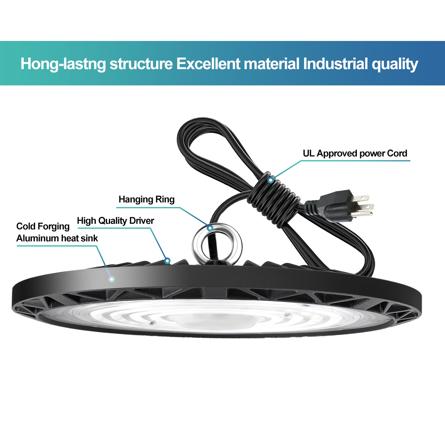 10Pcs UFO LED High Bay Light 400W Commercial Industrial Warehouse Garage Light