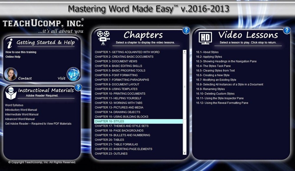 Learn Microsoft WORD 2016 Training Tutorial DVD-ROM Course 7 Hours 193 Lessons