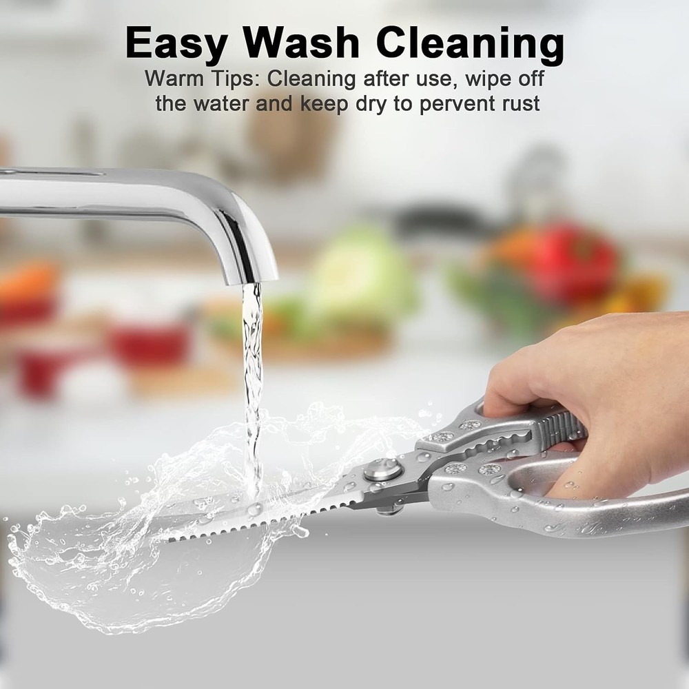 Kitchen Scissors, Multi-Purpose Kitchen Shears, Heavy Duty Dishwasher Safe Fo...