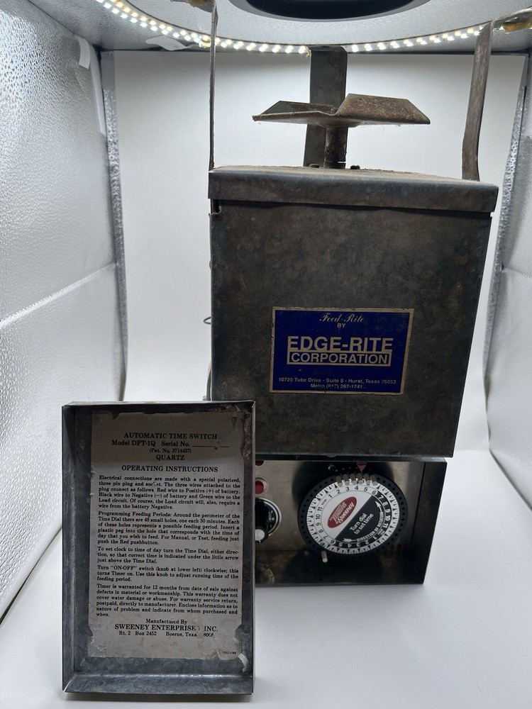Vintage Edge-Rite Feed-Rite Automatic Deer Feeder Timer Control Unit DFT-1Q