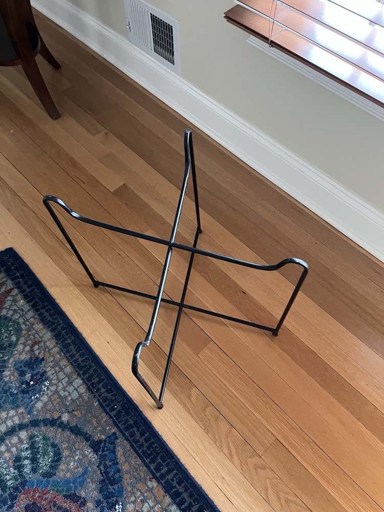 Moroccan/ Asian Oriental Embossed Table. Folding Metal Bottom