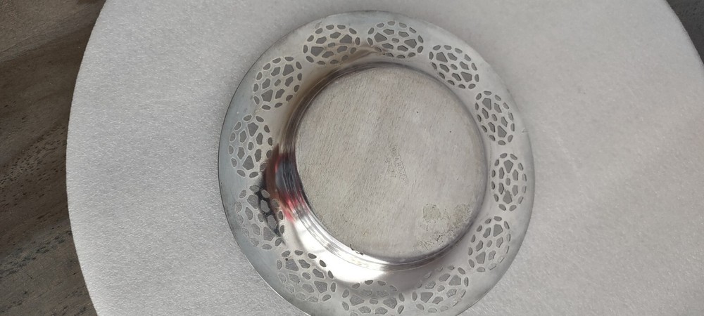 Wm Rogers Silverplate Wine Coaster w/ Glass Insert