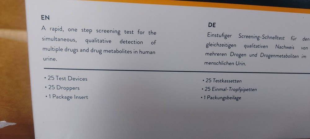 Drug Test urine sample kit 20 Pack