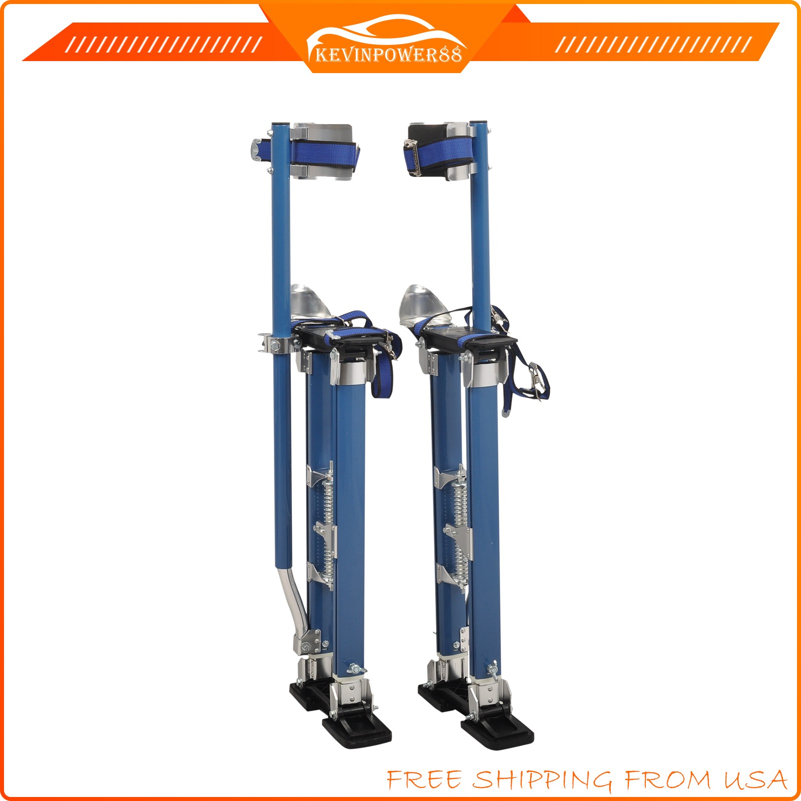 Drywall Stilts 24-40'' Inch Blue Aluminum Tool Stilt For Painting Painter Taping