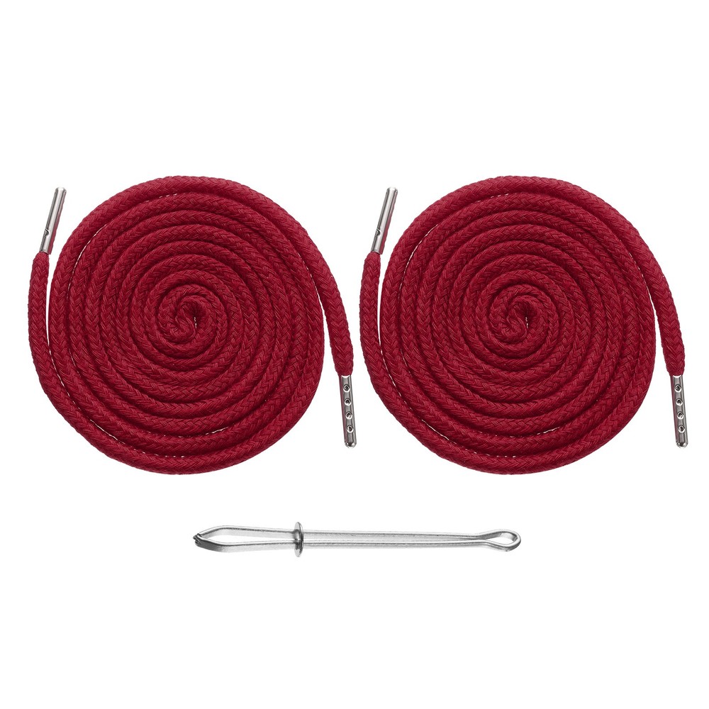 2pcs Drawstring Cords 51" Replacement Drawstring with Threader Burgundy