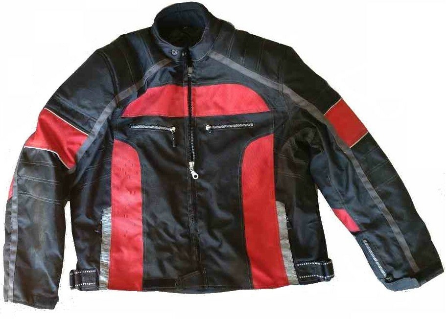 Red Motorcycle Jacket - Mens Small