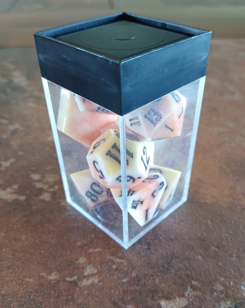 Sharp Edge 9pc Dice Set Candy Corn INTERSTELLAR DICE D2 D4 D6 D8 D10 D% D12 2D20