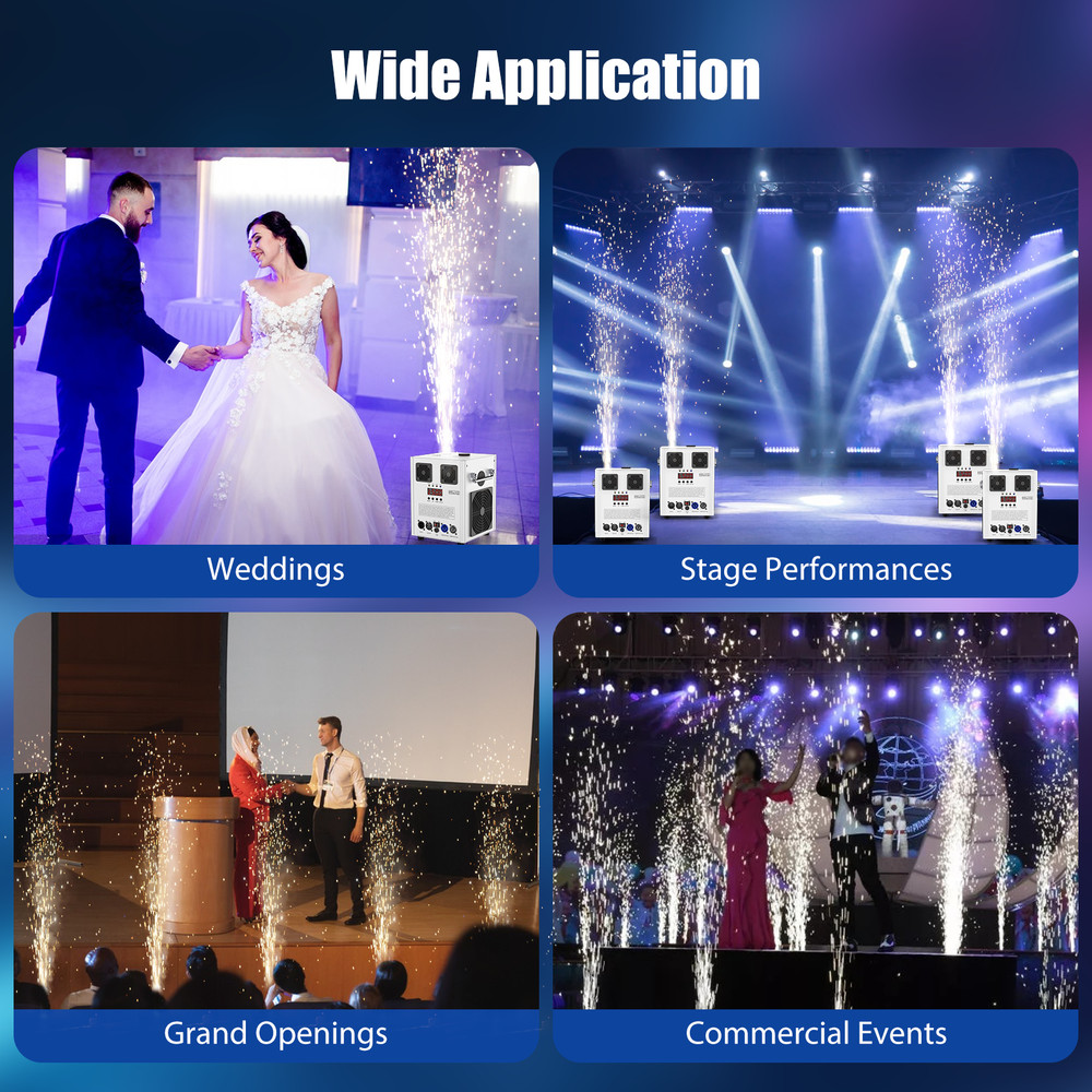 700W Cold Spark Machine Firework Control Machine Stage Effect DMX Wedding Party