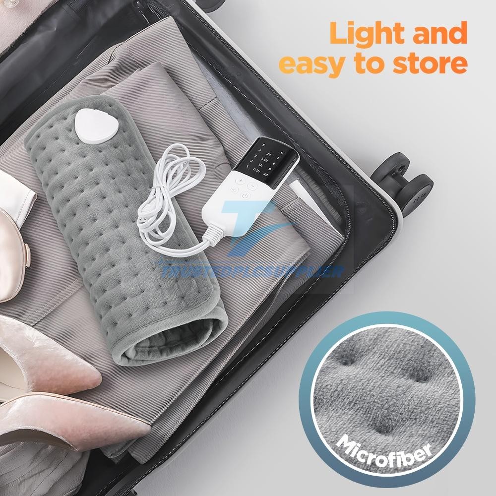 Electric Heating Pad For Back Pain & Cramps Relief 12"x24"10 Level Auto Shut Off