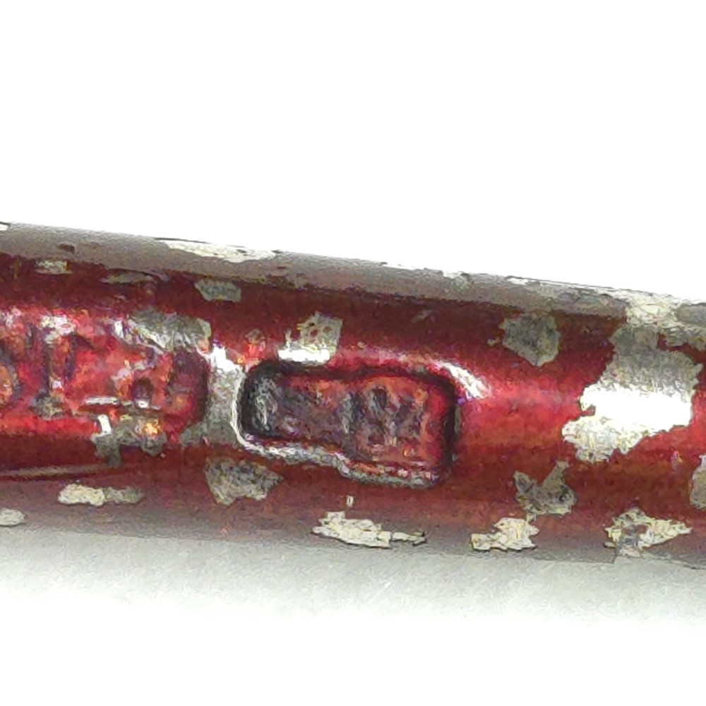 Antique Polychrome Russian Silver Small Spoon