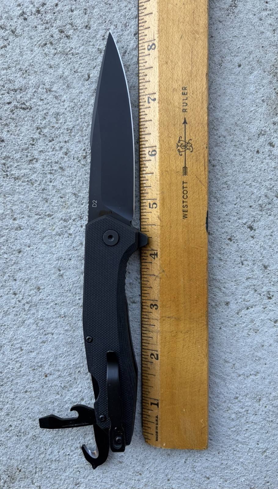 MOSSY OAK FOLDING POCKET KNIFE D2 BLADE GLASS BREAKER ROPE CUTTER BOTTLE OPENER