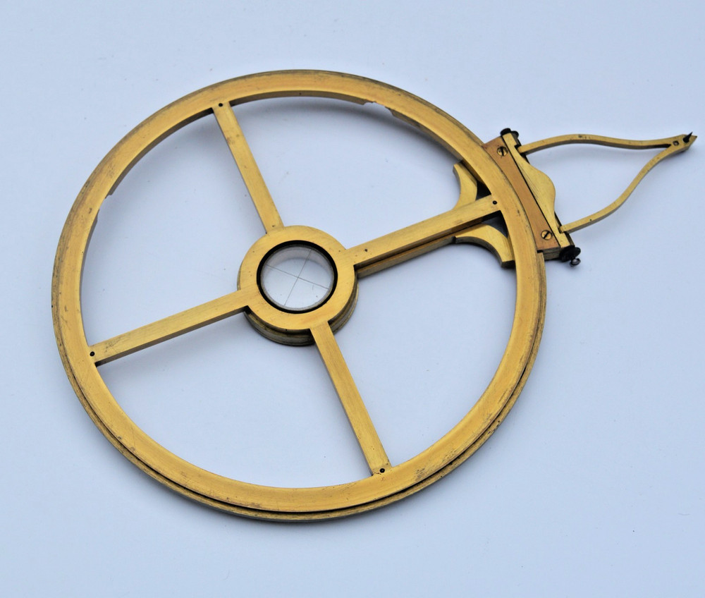 A fine 6" single arm protractor by Adie.