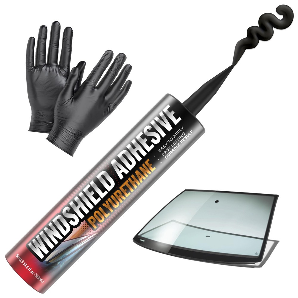 Polyurethane Windshield Adhesive - Quick Curing & Weather Resistant Black