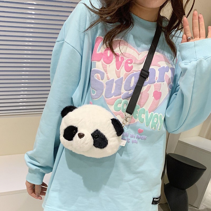 Soft Cute panda Plush Bag Shoulder Bag Cases Wallets Coin Purses Bags