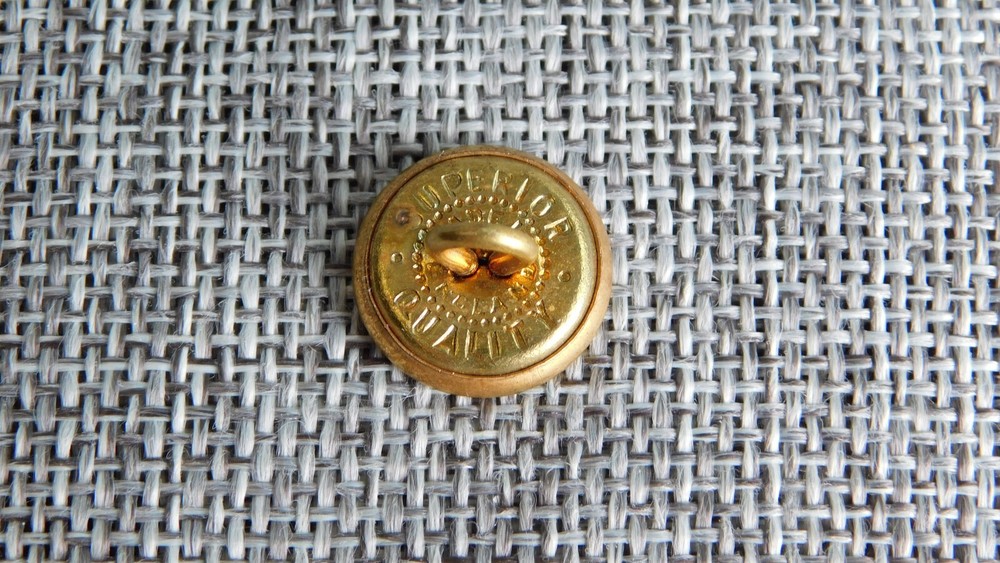 Antique Vtg Button Initial J & Back Marked Aprx: 5/8" #736-B