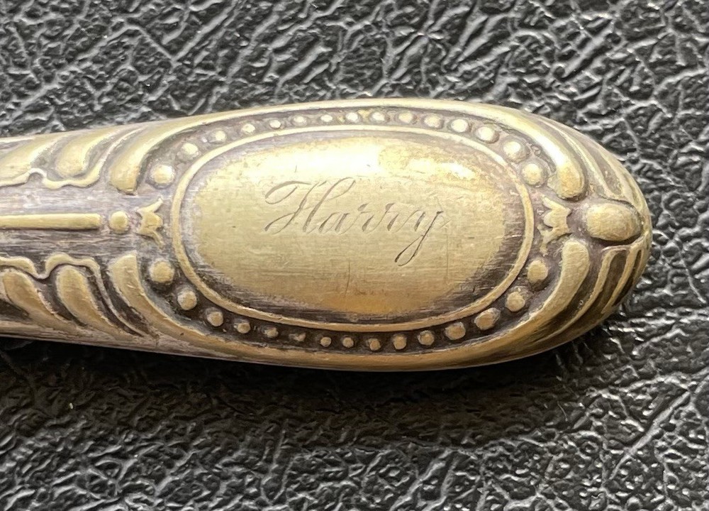 Antique Silver Plate Personalized Fork “Harry” 6.5”