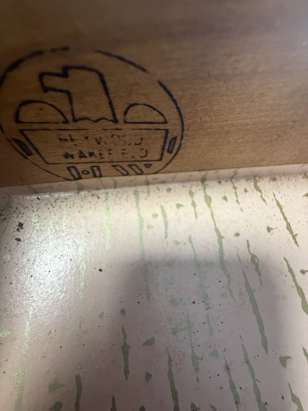 Heywood Wakefield Mid Century Modern Sculptura Vanity & Mirror Needs Refurbish