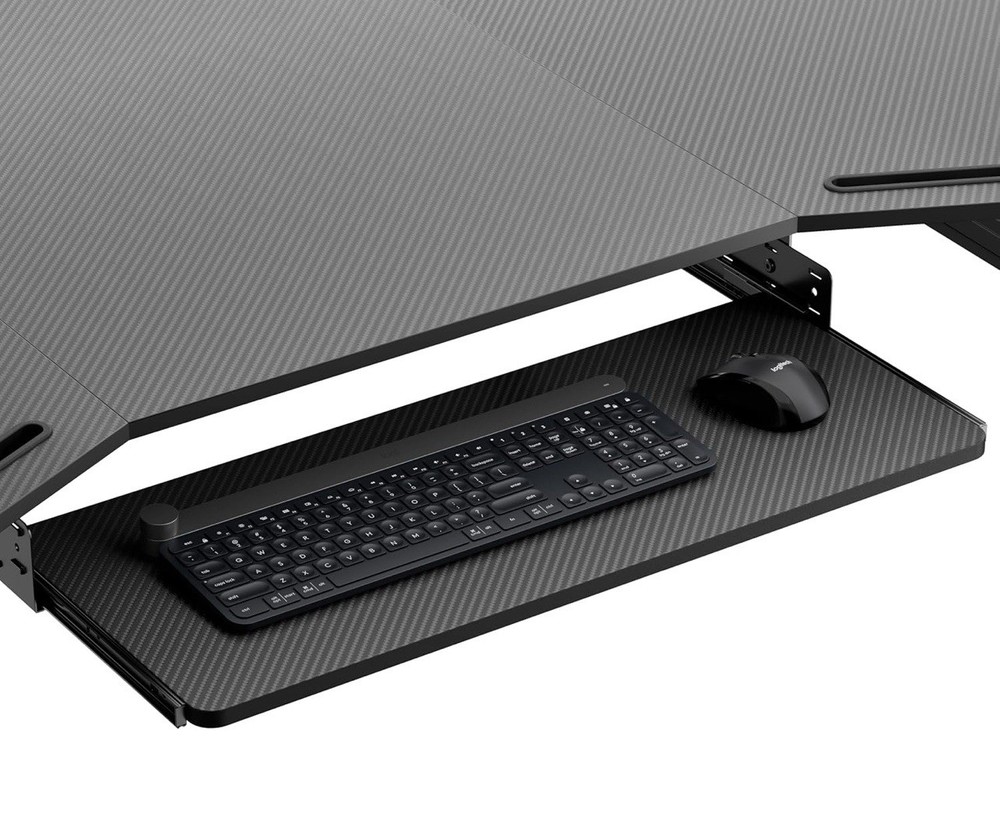 EUREKA ERGONOMIC Adjustable Pull Out Keyboard Mouse Tray Under Desk 28" x 11"