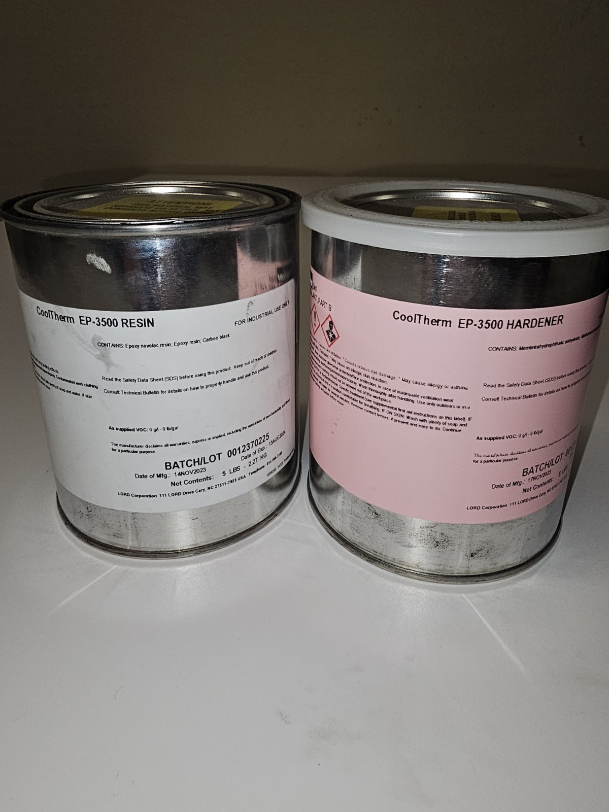 Parker Lord CoolTherm EP-3500 Resin & Hardener (Exp: Aug 2024)