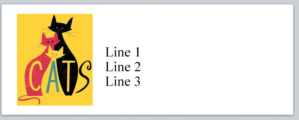 Personalized Address labels Abstract Cats  (p 717)