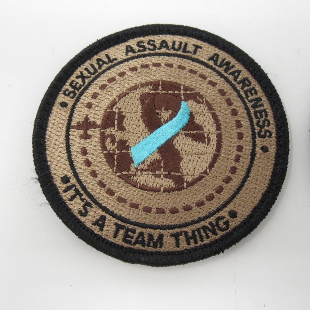 USAF Patch Sexual Assault Awareness Team Effort 3" with Hook & Loop Backing
