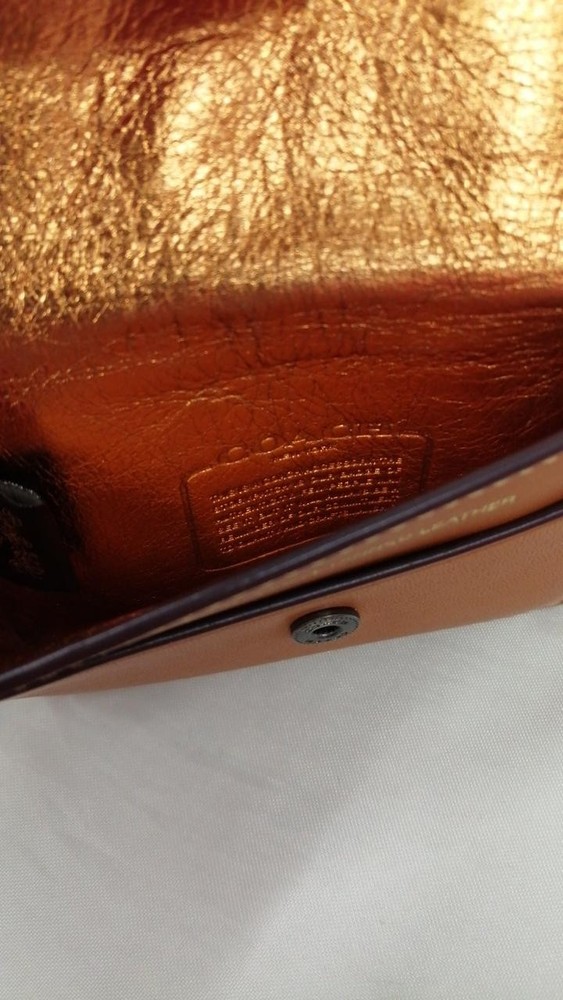 Coach 21086 Brown Leather Card Pouch