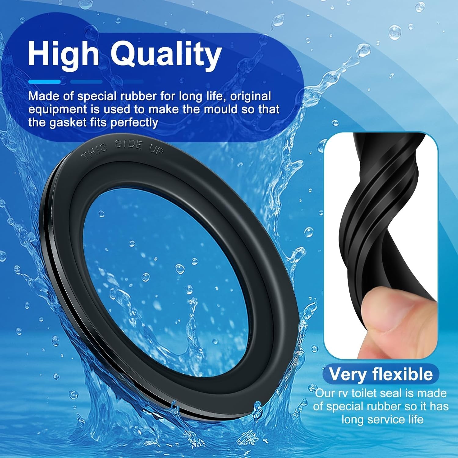 2 Pack RV Toilet Seal Replacement for Dometic 300, 310, 320 Series, Plastic