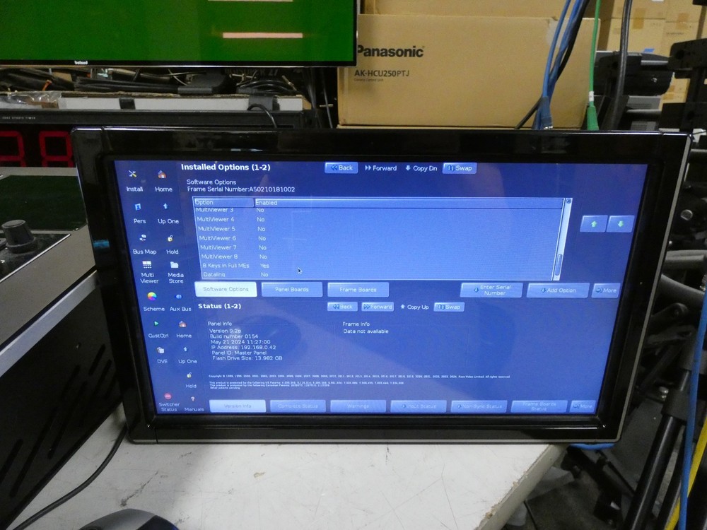Ross Acuity 3M/E Panel, 60-Input, 40-Output 4K 3G Production Switcher w/Frame