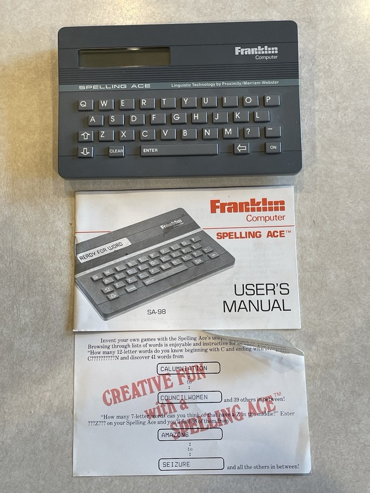 Franklin Computer Spelling Ace Calculator (TESTED)