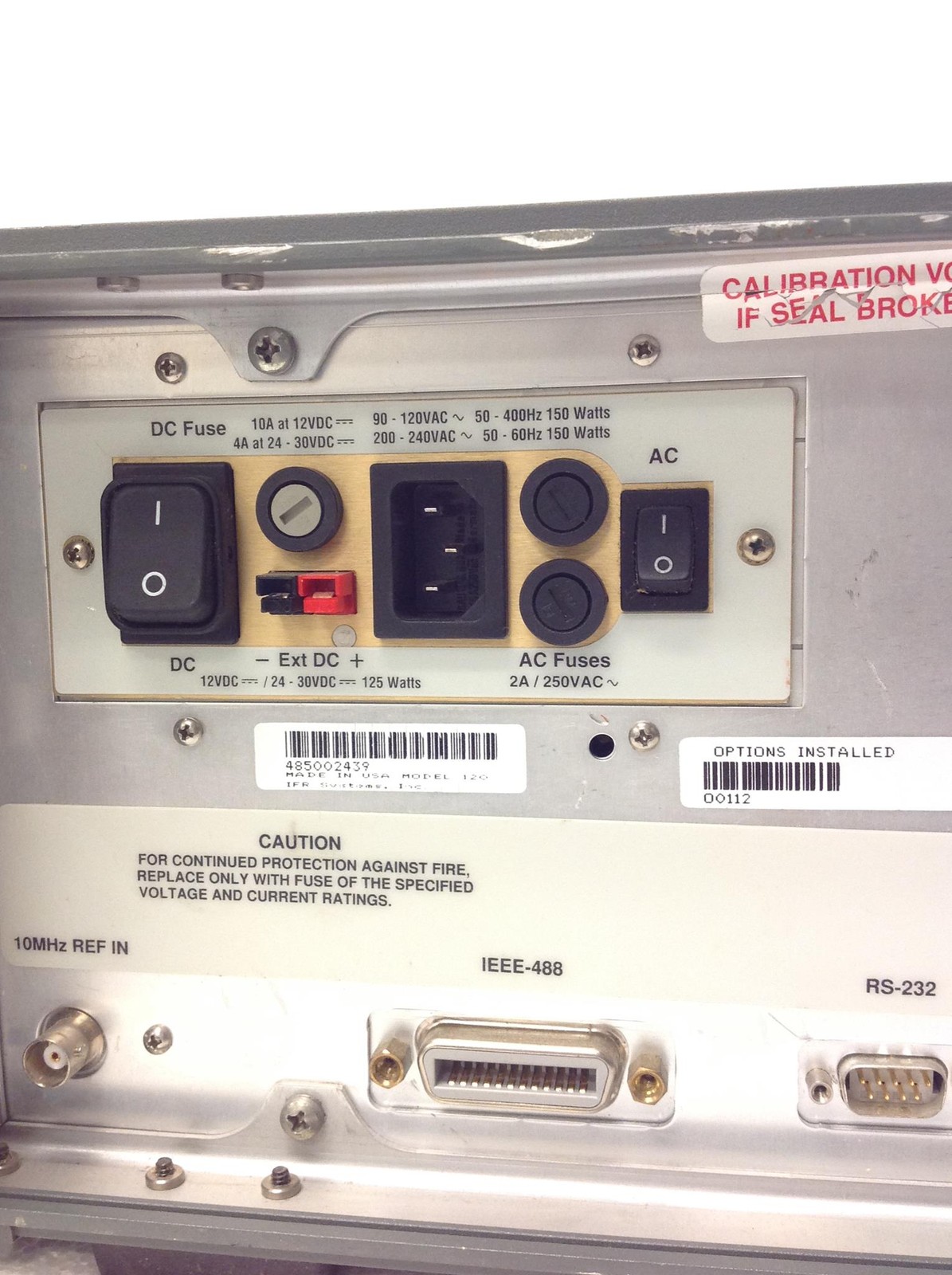 IFR Systems Com-120A Communication Service Monitor w/ Power Cord FREE SHIPPING