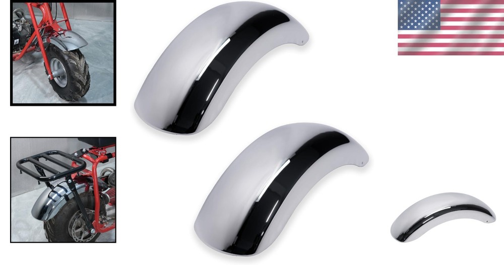 Genteq Mini Bike Chrome Fender 2-Pack Replacement