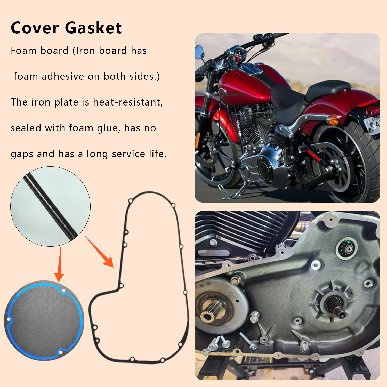 Primary Gasket Kit for Harley-Davidson Electra Glide Ultra Classic FLHT 1985-93