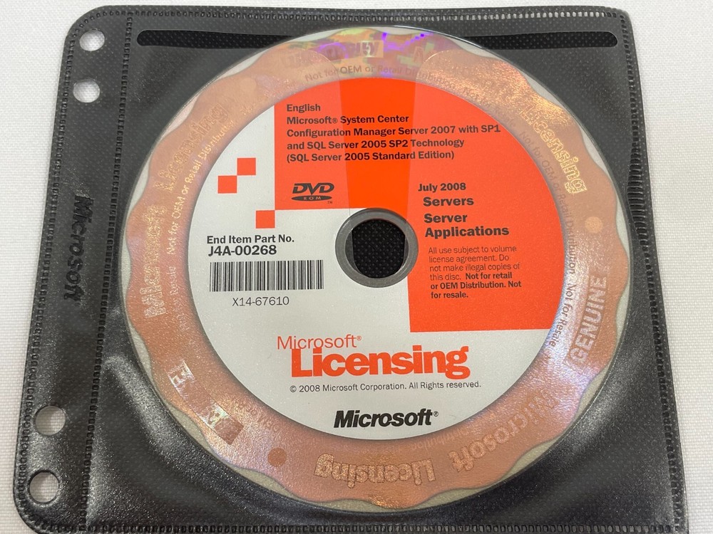 Microsoft System Center Configuration Manager 2007 with SP1 DVD Set Windows PC