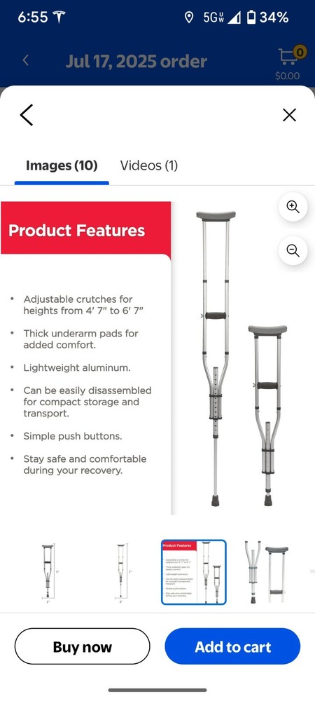 Equate Universal Crutches