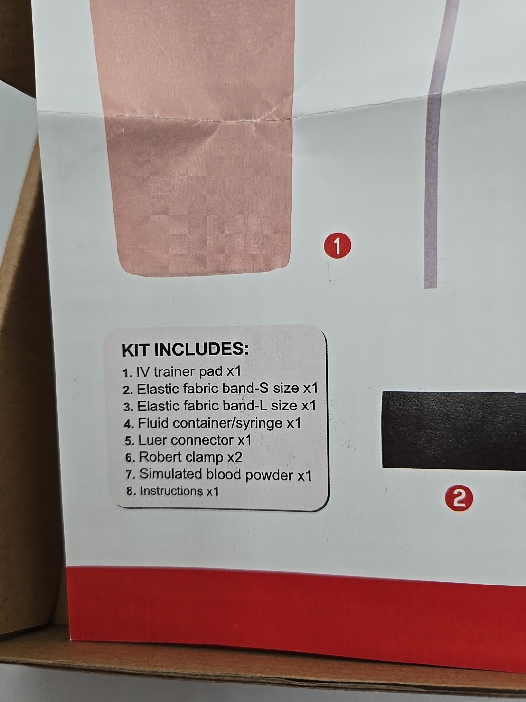 SimCoach Phlebotomy Practice Kit for Injection Training, IV Kit... White