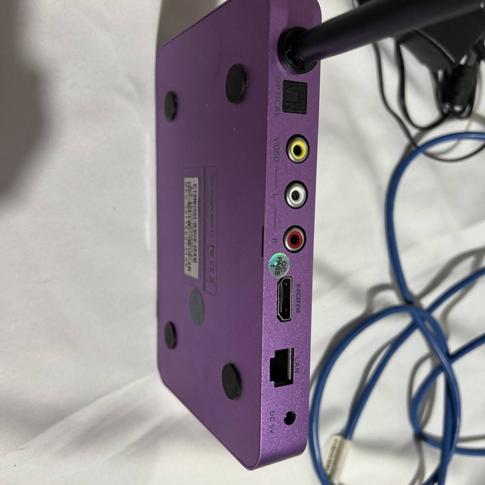 Purple Smart TV Streaming Device The Magic Box Used