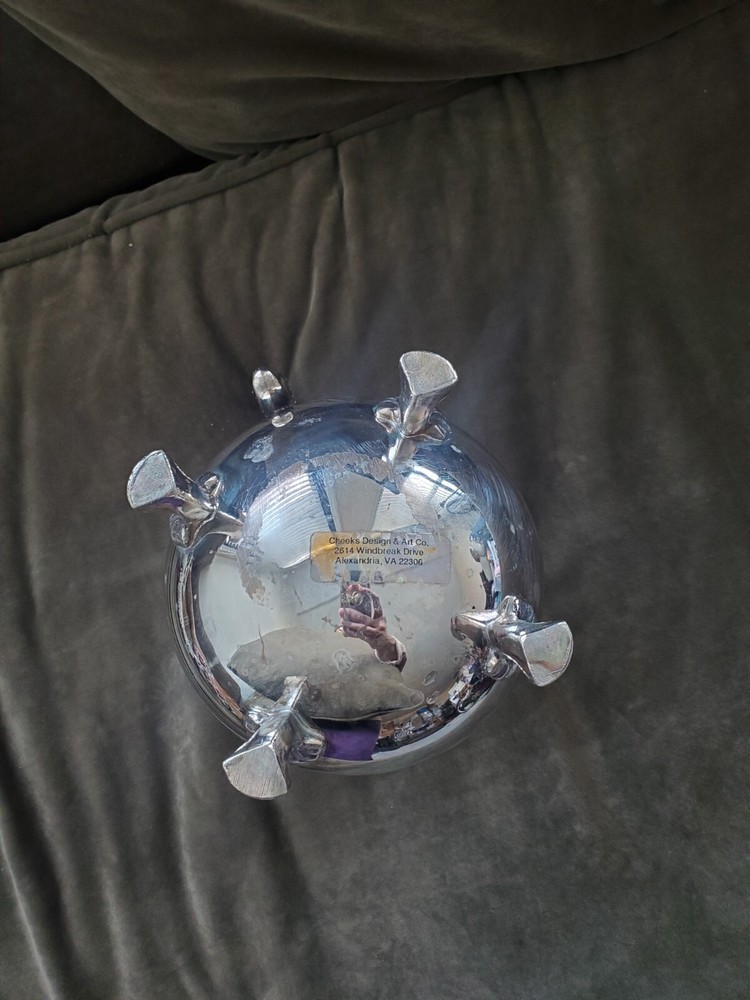 Cheeks Design &Art co. Silver plated footed pitcher